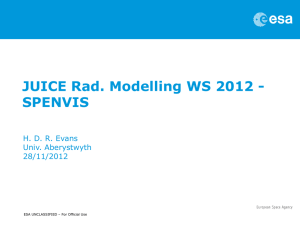 JUICE Rad. Modelling WS 2012 - SPENVIS