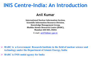 INIS Centre-India - International Atomic Energy Agency
