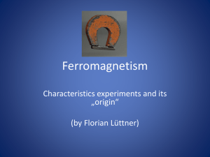 Ferromagnetism (F.Lüttner)