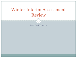 Winter Interim Assessment Review - Aventura Waterways K