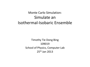 Monte Carlo Simulation: Isothermal