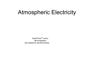 Lecture 14: Atmospheric Electricity