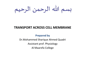 2transport across cell memberane-I