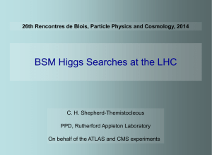 Invisible Higgs - Rencontres de Blois