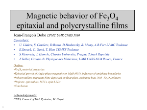 Magnetite Epitaxial and Polycrystalline Thin Films for