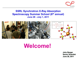 “hard x-ray” XAS - Stanford Synchrotron Radiation Lightsource