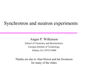 Neutron and high energy X-ray diffraction: Applications and problems