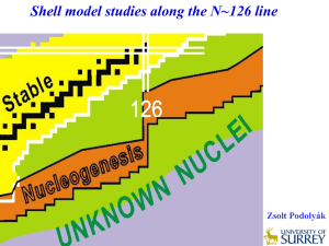 Shell model studies along the N~126 line