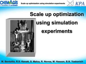 Scale up optimization using simulation experiments The