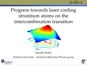Progress towards laser cooling strontium atoms on the
