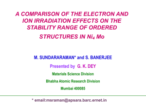 A Comparison of the Electron and Ion Irradiation Effects on the