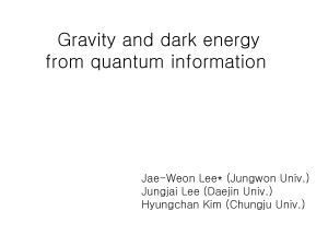 Gravity and dark energy from quantum information