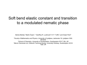 Soft bend elastic constant and transition to a modulated nematic phase
