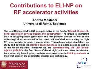 Contributions to ELI-NP on RF accelerator activities