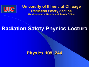 108RadSafety - Physics @ UIC - University of Illinois at Chicago