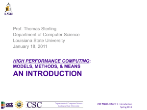 High Performance Computing - Center for Computation & Technology
