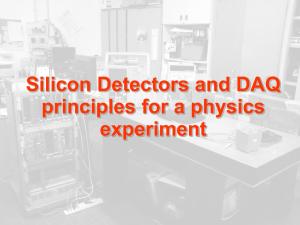 Silicon Detectors and DAQ principles for a physics experiment