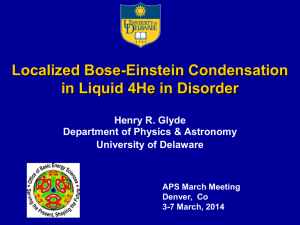 Localized Bose-Einstein Condensation in Liquid 4He in Disorder