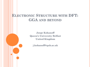 Electronic Structure with DFT: GGA and beyo
