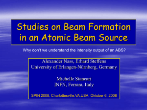 Studies on Beam Formation in an Atomic Beam Source