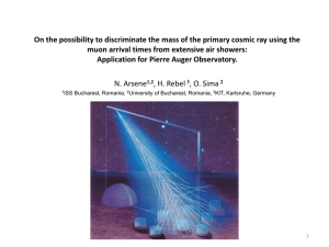 On the possibility to discriminate the mass of the primary cosmic ray