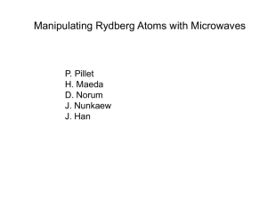 Rydberg atoms II (microwave