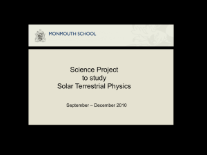 Solar Terrestrial Environment Physics (Project STEP)