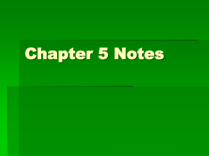 Chapter 5 Notes The atomic mass of an element is a weighted