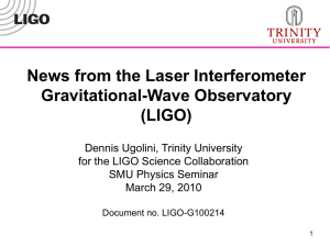 Physics of LIGO, lecture 1a