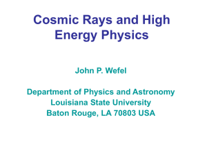 Cosmic Rays and the Birth of High Energy Physics