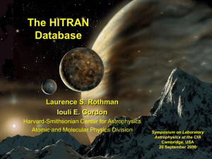HITRAN: Past, Present, and Future - Harvard