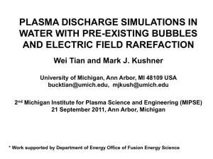 PPT - The Michigan Institute for Plasma Science and Engineering