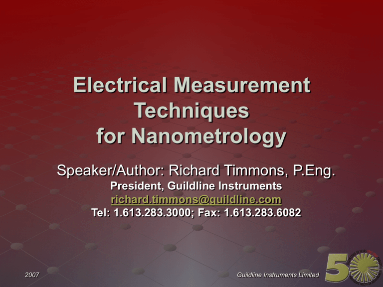 Electrical Standards Pylon Electronics Inc.
