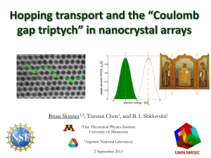 Hopping transport and the "Coulomb gap triptych"