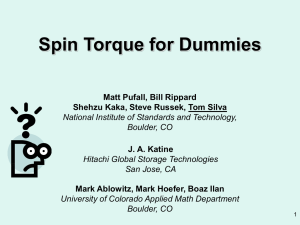 spin torque tutorial.. - IEEE Magnetics Society