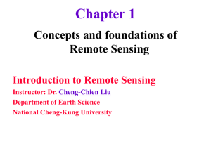 Chapter 1 Concepts and foundations of Remote Sensing