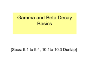 Beta and gamma decay - Department of Physics, HKU