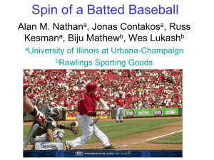 Spin of a Batted Baseball - The Physics of Baseball