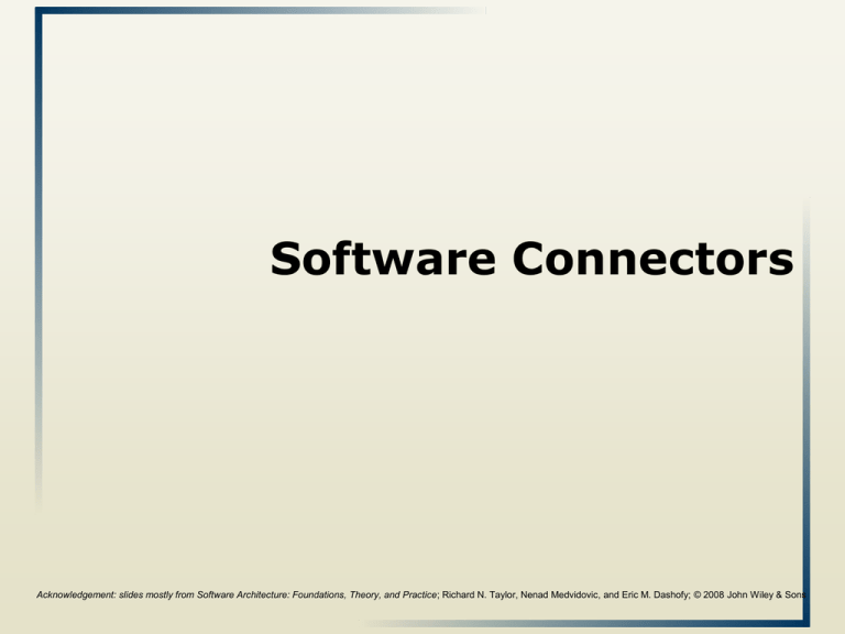 Software Connectors Software Connectors