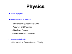 Physics and Measurement (PowerPoint)