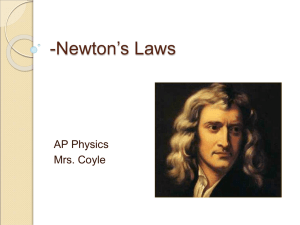 1 Newton`s Laws