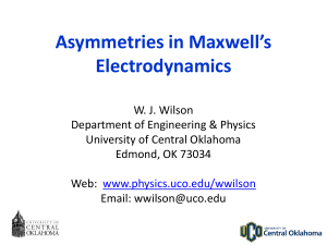 Asymmetries in Maxwell`s Electrodynamics