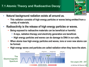 Atomic Isotopes and Radioactivity