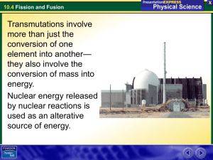 10.4 Fission and Fusion