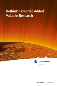 Coming Policy Brief: Rethinking Nordic Added Value in