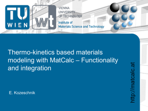 Thermo-kinetics based materials modeling with MatCalc