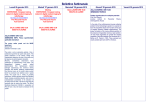 Bollettino Settimanale - Dipartimento di Fisica