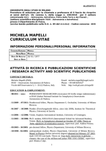 michela mapelli curriculum vitae - Università degli Studi di Milano