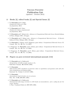 Publication list (pdf) - Dipartimento di Fisica