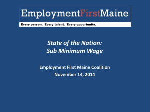 State of the Nation: Sub-minimum Wage